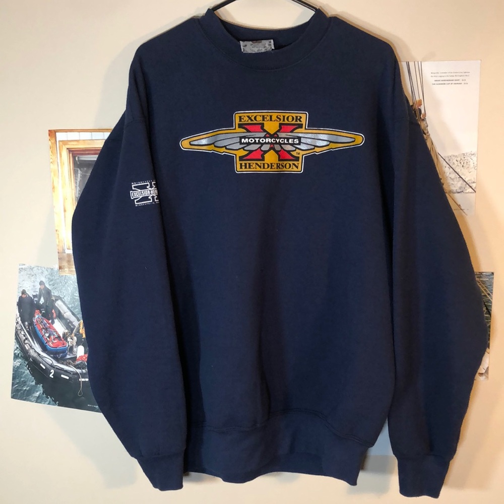 Vintage 90s Made in USA Moto Crewneck